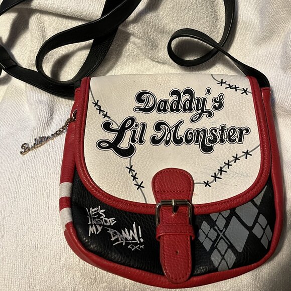 Hot Topic Handbags - Daddy's Little Monster Harley Quinn purse, Hot Topic, crossbody, Puddin